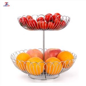 Ruostumaton 2-tason hedelmäkori