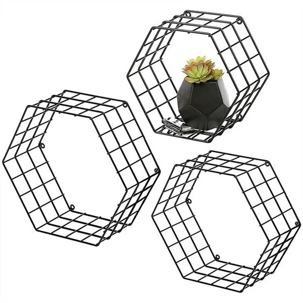 Hexagon Honeycomb kelluvat geometriset seinähyllyt